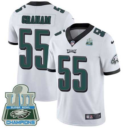 Men's Nike Eagles #55 Brandon Graham White Super Bowl LII Champions Stitched Vapor Untouchable Limited Jersey